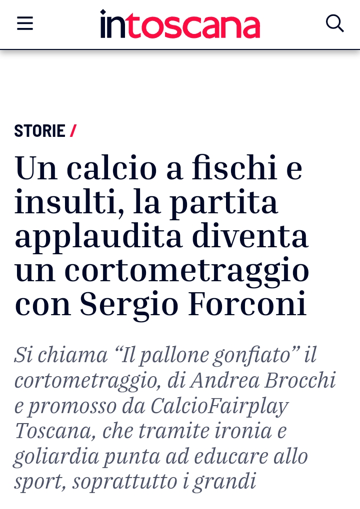 Intoscana.it 🤝 il pallone gonfiato